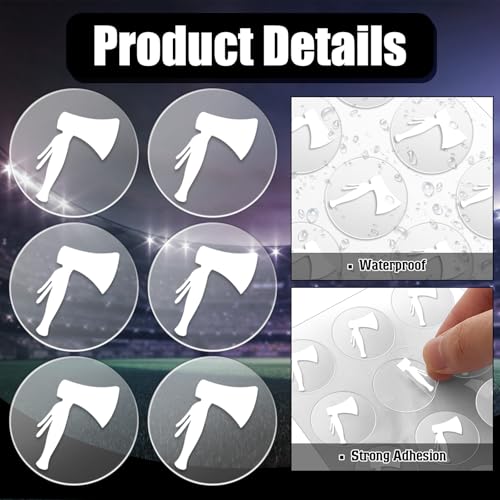 Softball Helmet Stickers - White on Clear, 200 Count