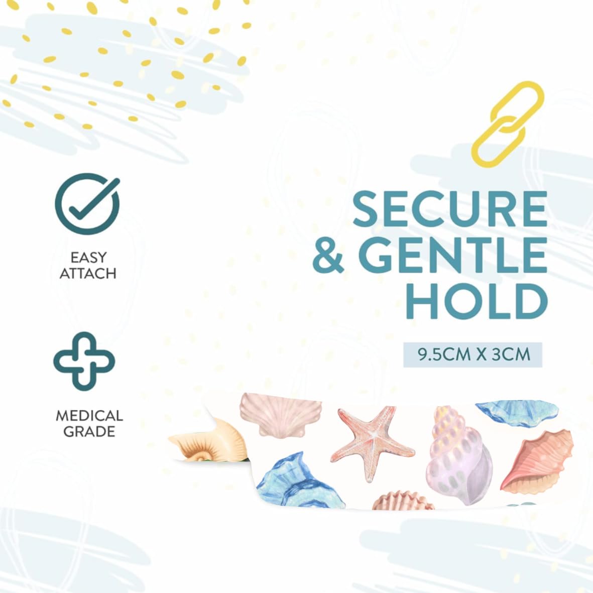 Nasogastric or Oxygen Tube precut Adhesive Tape Pastel Mix x 10 Pack. (Mix Pack)