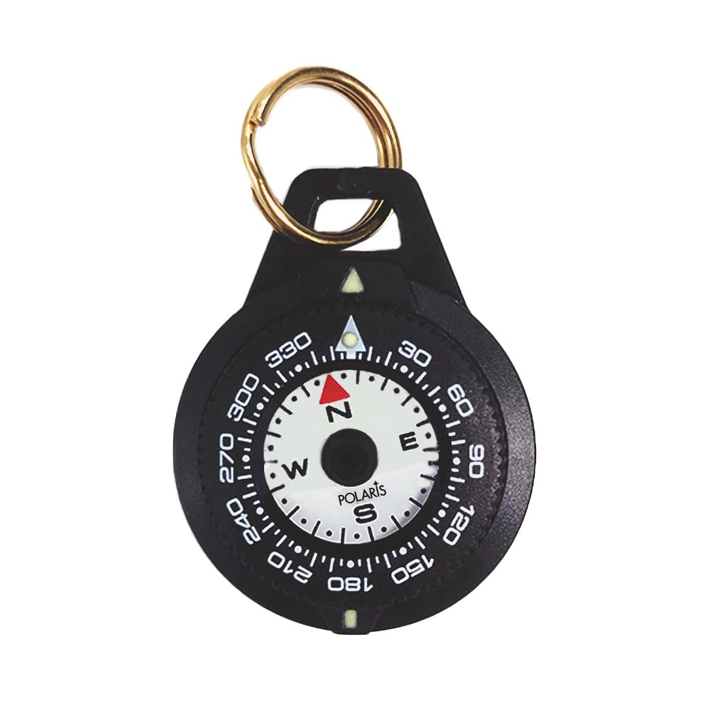POLARIS Micro Compass Waterproof 60M Watch Wrist Band Paracord Bracelet Compasses Luminous in The Dark Easy-to-Read Design, Camp Orienteering Survival Underwater Diving