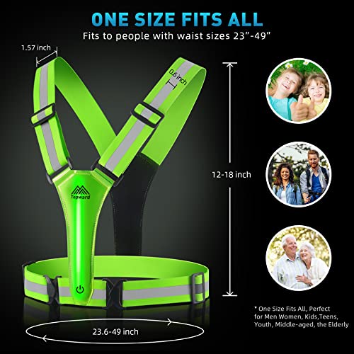 High Visibility LED Reflective Vest for Night Walking & Cycling