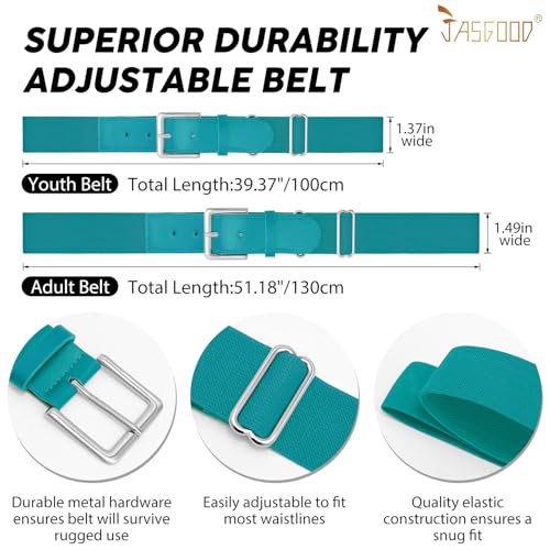 Teal Baseball Socks and Elastic Belt Combo for Youth & Adults - Softball Gear