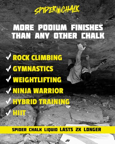 Spider Chalk 8oz Liquid Chalk for Gym & Powerlifting, Dry Hands, Better Grip