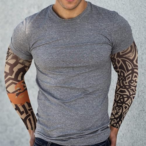 Fake Tattoo Sleeves for Men - 12pc Arm Cover - Color 5