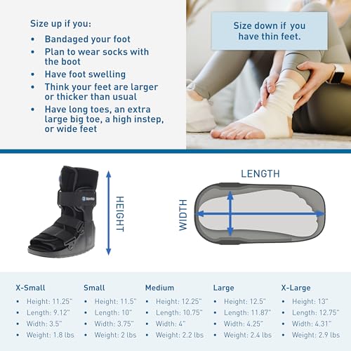 BodyMed Air CAM Walking Fracture Boot Small - Adjustable Foot & Ankle Support