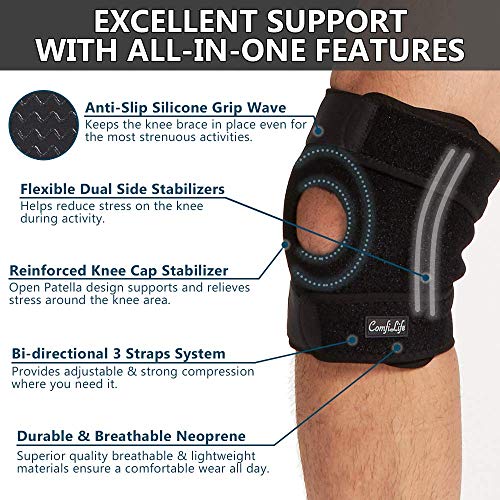 ComfiLife Medium Knee Brace for Pain Relief, Support & Injury Recovery