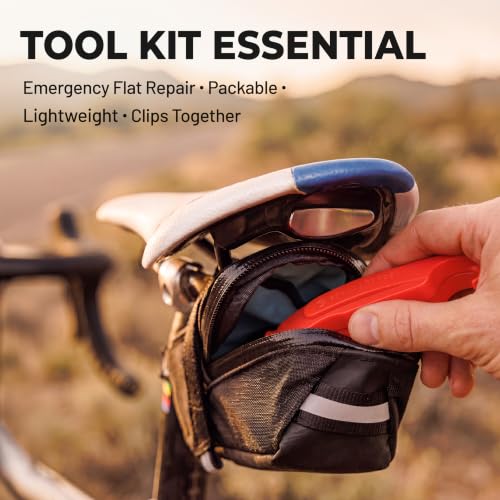 Bike Tire Levers Set - Easy-to-Use 2 Pack (Lava Red)