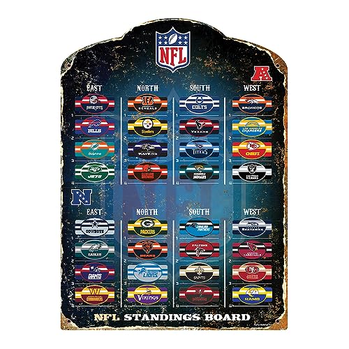 NFL Magnetic Standings Board with 32 Team Embossed Magnets