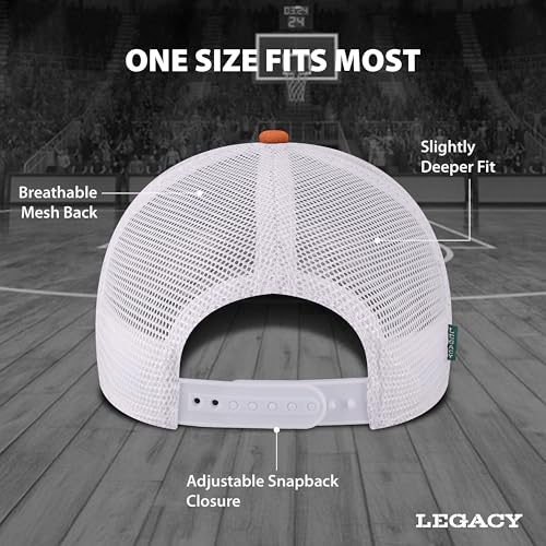 Legacy NCAA Texas Longhorns Mid-Pro Snapback Baseball Cap - Adjustable, Cotton Mesh, One Size-4X-Large