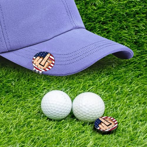 Magnetic Middle Finger Golf Ball Marker Set - USA Background