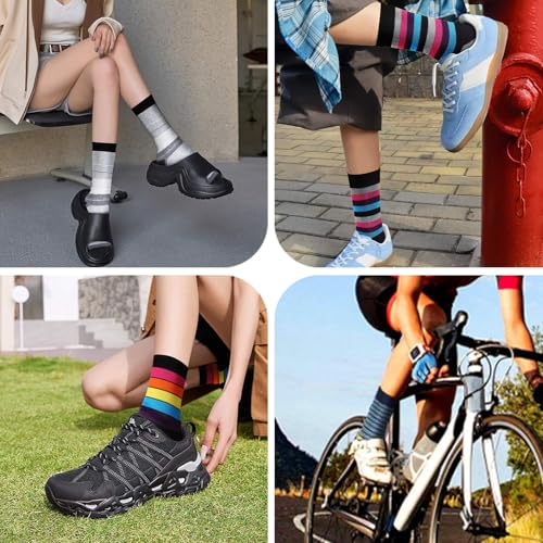 Crew Cotton Socks for Women - Thin Cozy Casual - Medium, 3 Pairs Grey