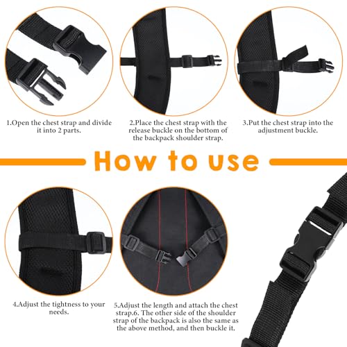 Adjustable Backpack Chest Strap Replacement - 2 Pack