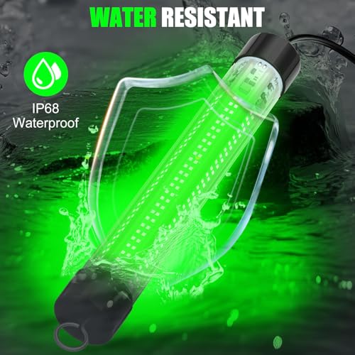 Underwater Fishing Light 60W 6000 Lumens for Milwaukee 18V - Model 48-11-1880, Waterproof Green Light