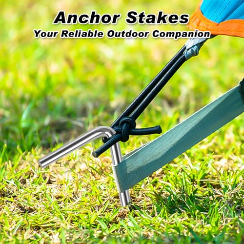 7 Inch Heavy Duty Tent Stakes - 18 Pack Metal Garden Pegs