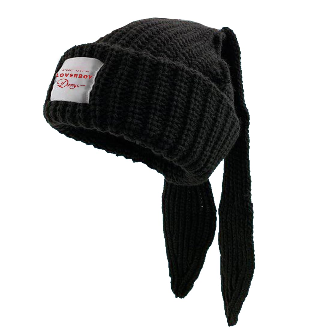 Bunny Ears Hat Beanie with Ears Long Ears Grunge Hat Winter Cap Warm Knit Rabbit Crochet Cap