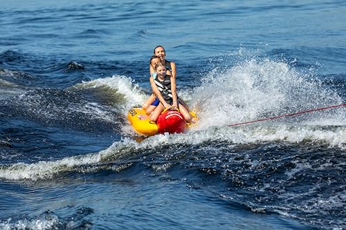 3 Person Hot Dog Towable Tube for Boating - Inflatable Water Tube