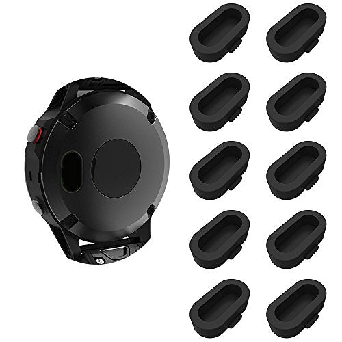 Silicone Charger Port Dust Plug for Smartwatches - Black