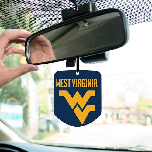 NCAA West Virginia Mountaineers Car Air Freshener - 2 Pack, Black Ice