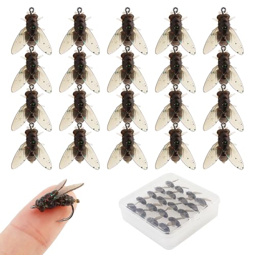 20pcs Fly Fishing Flies Kit - Hand-Tied Trout, Bass & Salmon Lures