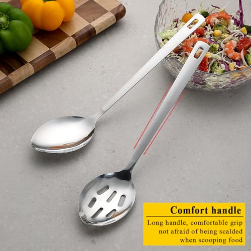 Kyraton Cooking Spoon Set, Stainless Steel Kitchen Serving, Solid