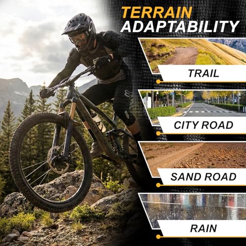 WHEELO 26x1.95 Folding Mountain Bike Tires Set with Tubes - Compatible with 26-Inch MTB