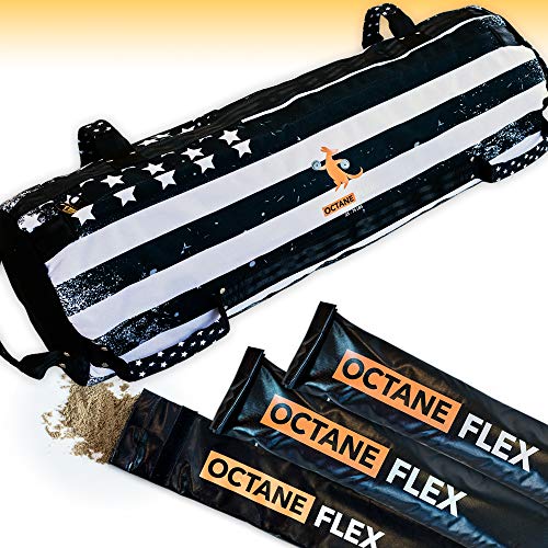 Adjustable Fitness Sandbags - 75lb Home Workout Set with Filler Bags & Exercise Poster