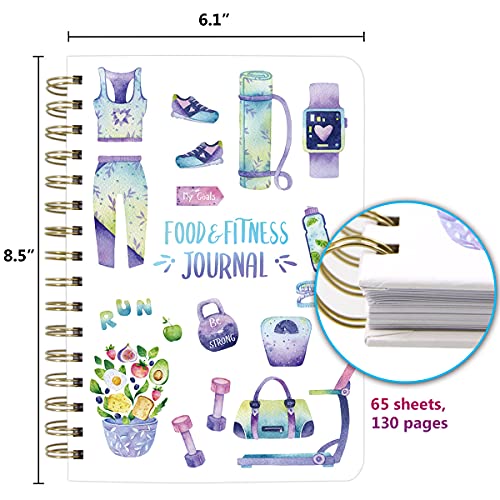 Food and Fitness Journal - 6.1" x 8.5" Workout Planner