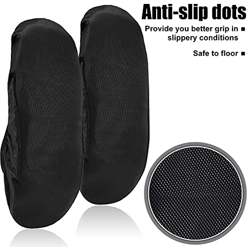 Satinior 2 Pairs Bowling Shoe Covers Black Non-Slip Protector - Large