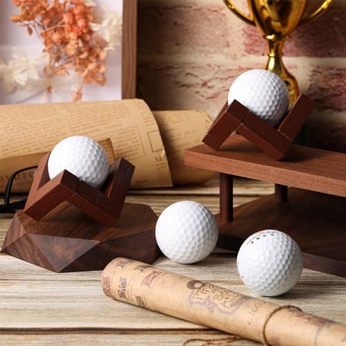 Wooden Golf Ball Display Holder - 1.97 Inch Walnut Stand - 1 Pc