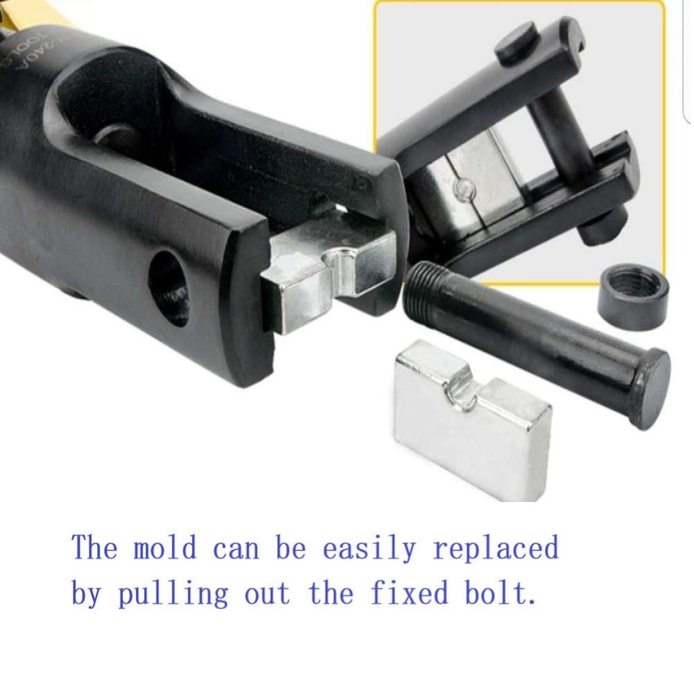 AMZCNC Industrial Hydraulic Cable Lug Crimper 16 Ton 9 AWG to 600 MCM Electrical Terminal Cable Wire Tool Kit Includes 13 Pairs of Die Sets