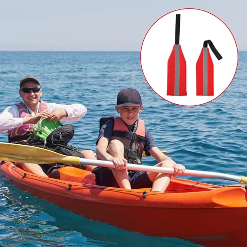 High Visibility Red Flags for Truck Loads - 2 Pack Safety Kayak Flags