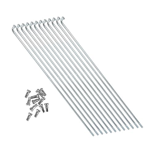 14G J Bend Bicycle Spokes - 290mm Stainless Steel - Silver - 12pcs