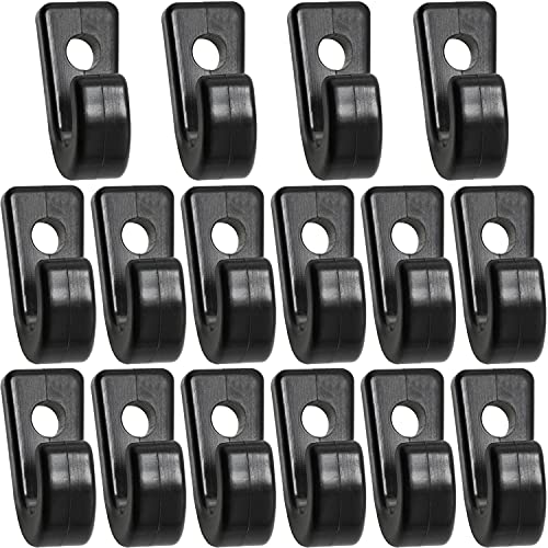 16pcs J Shape Nylon Down Hooks - 1 x 0.43 Inch for Kayaks