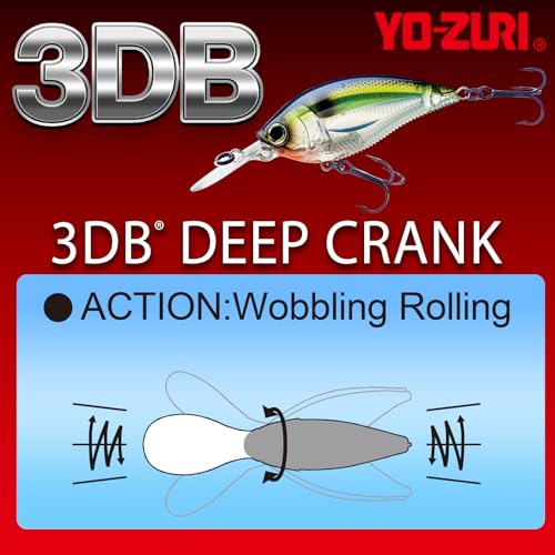 Yo-Zuri 3DB Deep Crank Lure 2-3/4" Pearl Chartreuse Lime - Prism Sexy Shad (Duel Brand)