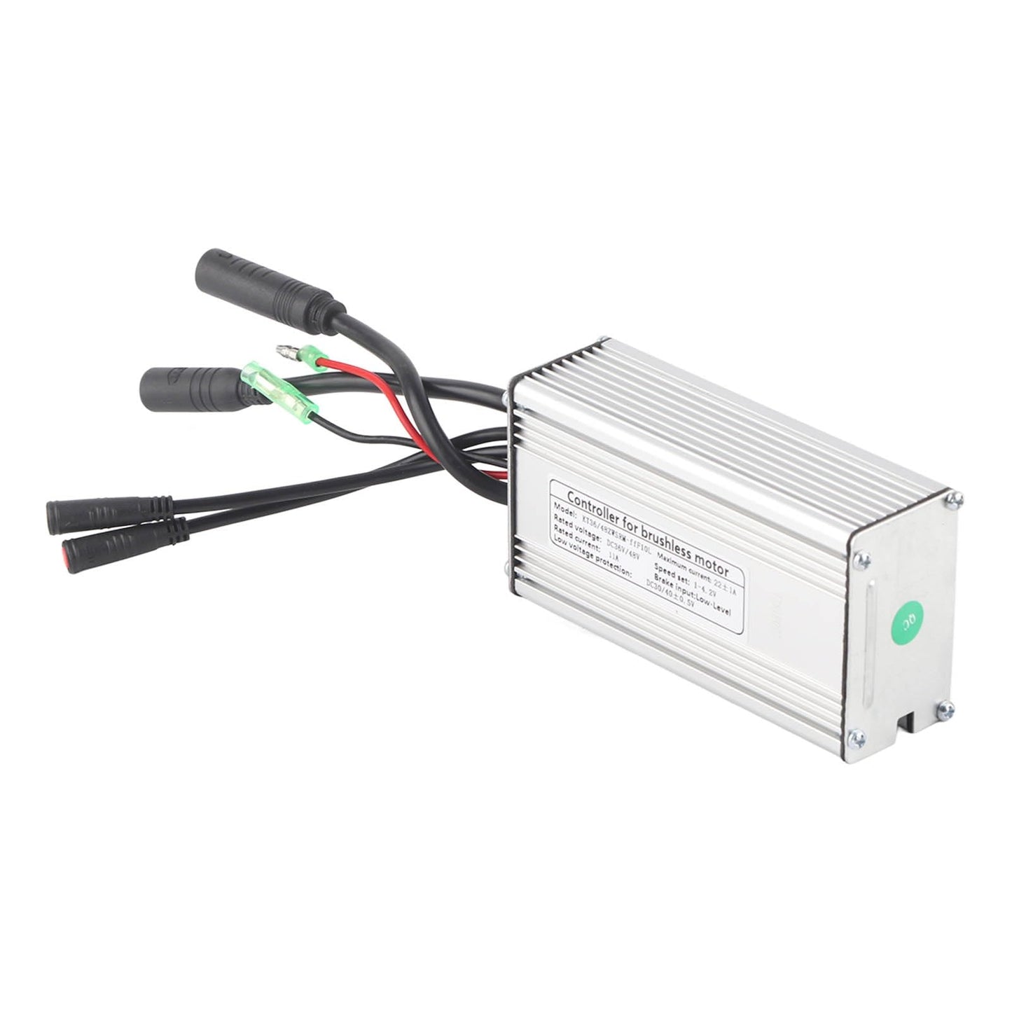 Brushless Motor Controller, Durable Aluminium Alloy Build, E-Bike Controller with Light Cable for 36V 48V 500W 750W Electric Bikes Scooters