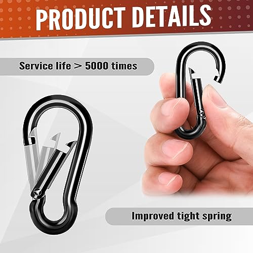 2-Inch Spring Snap Hooks - Heavy Duty Carabiner Clips - 6 Pack
