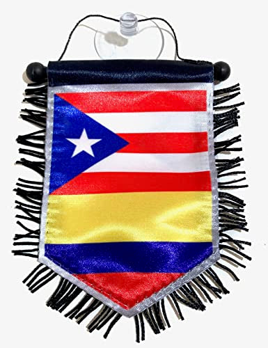 Puerto Rico & Colombia Dual Flag Car Accessory - Cultural Pride