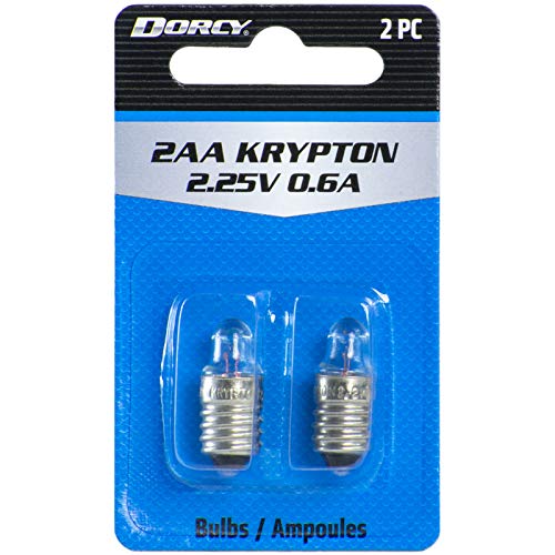2.25V 0.6A Krypton Flashlight Replacement Bulbs for 2AA - 2-Pack