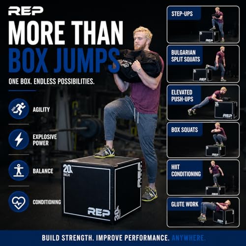 3-in-1 Soft Plyo Box for Home Gym - Medium Size 24/20/16 Inch