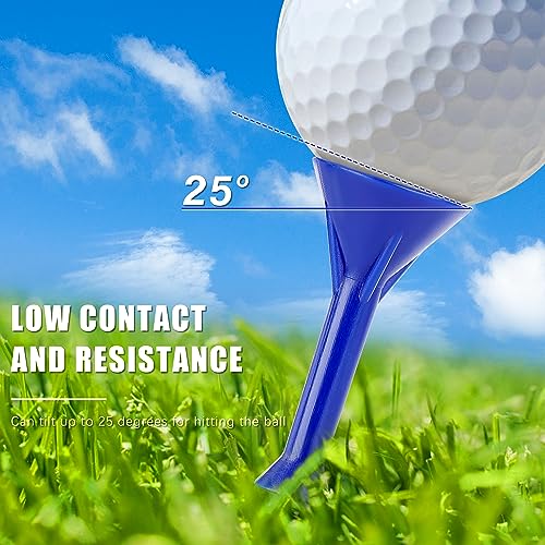Premium Plastic Golf Tees - 50 Pack Mixed Color, Durable & Stable