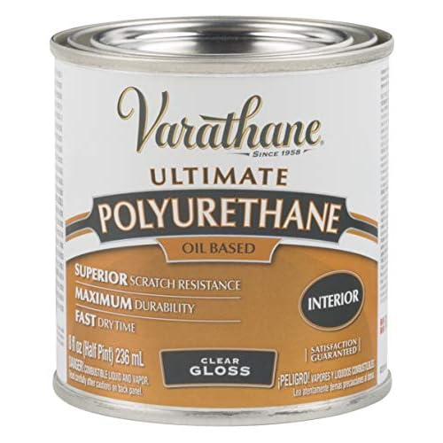 Rust-Oleum 9061H Glass Clear Wood Finish, 1/2 Pint