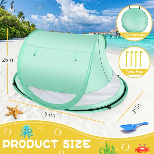 Baby Beach Tent - Pop Up UV Sun Shade for Infants, Green