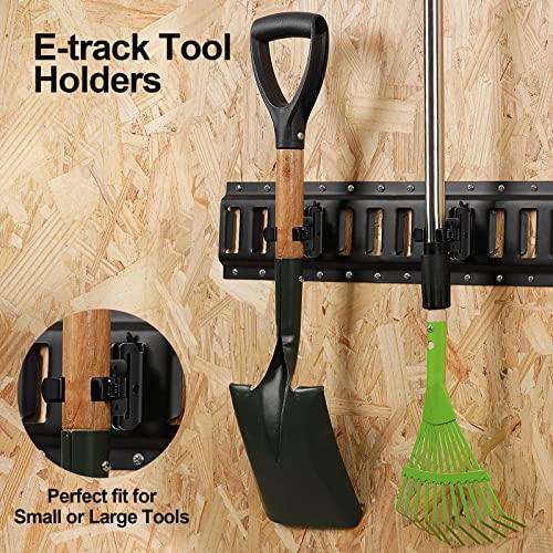 6 Pack E-Track Tool Holders |E Track Accessories for Enclosed Trailer to Keep Rakes,Shovels, Broom|e Track Tool Holder Hanger for Trailer Accessories| Tool Stabilizer for Etrack Accessories