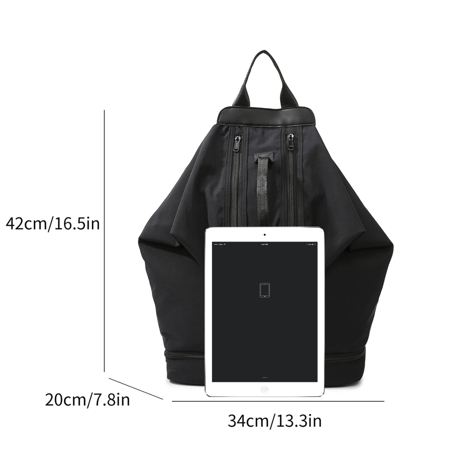 Gym Backpack,Small Gym Bag with Shoe Compartment Lightweight Travel Backpack Workout Sports Casual Daypack for Women or Men-Black