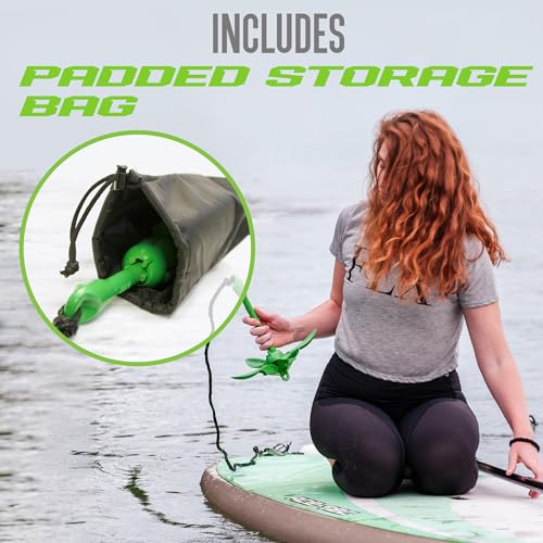 Kayak Anchor Kit 3.5 lb Folding Grapnel Anchor with 25 ft Rope, Green