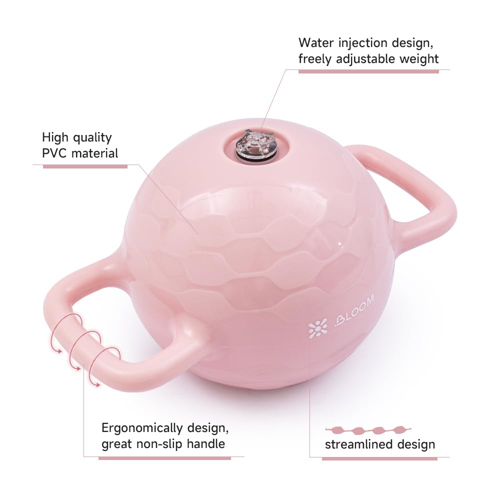 2-12 Lbs Soft Adjustable Kettlebell for Women - Water Filled Strength Training Kettlebells - Dual-Handle Design Water Weight Bag for Home and Gym Workouts