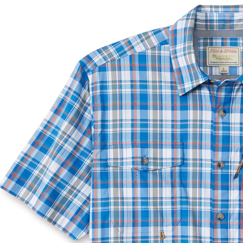 Field & Stream Men's Sunkissed Plaid Line Burner Short Sleeve Fishing Shirt, Large