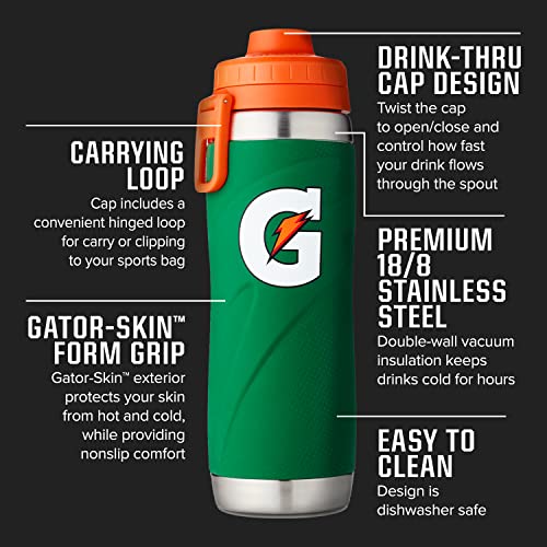 Gatorade 26oz Stainless Steel Sports Water Bottle - Black