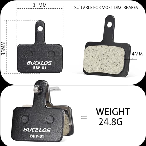 Bike Disc Brake Pads - Resin for Shimano MT200, Tektro & More
