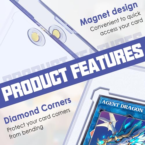 Magnetic Card Holders 5 Count for Trading Cards - 35pt Sleeves