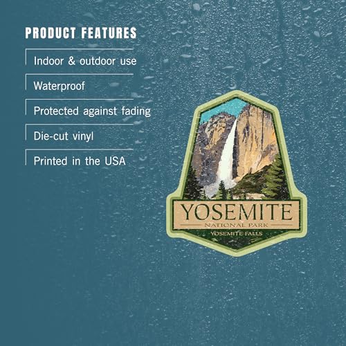 Yosemite National Park Small Die Cut Vinyl Sticker - Waterproof Decal